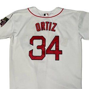 Red Sox David Ortiz White Jersey #34
